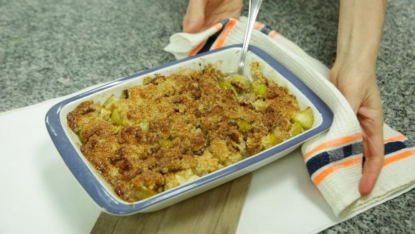 Crumble de manzanas crocantes extra fibra min